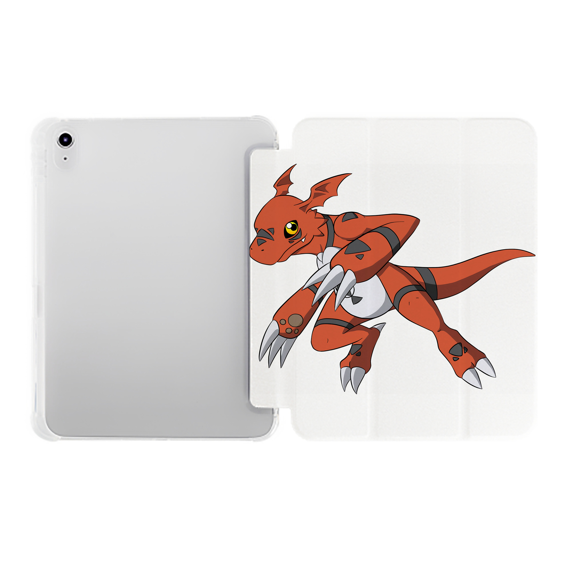 （画像用） Digimon デジタルモンスター/デジモン IPad ケース ペン収納付き 三つ折りスタンド PUレザー×シリコン 対応機種9.5/10.5/10.9インチ